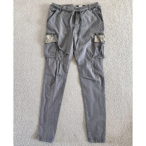 Y2K Bird by Juicy Couture Cargo Pants‎ Sequined Pockets Grey 2000s